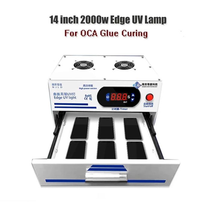 2000W 14 inch NJLD UV lamp light machine for iPad Tablet and for Samsung OLED OCA Curing