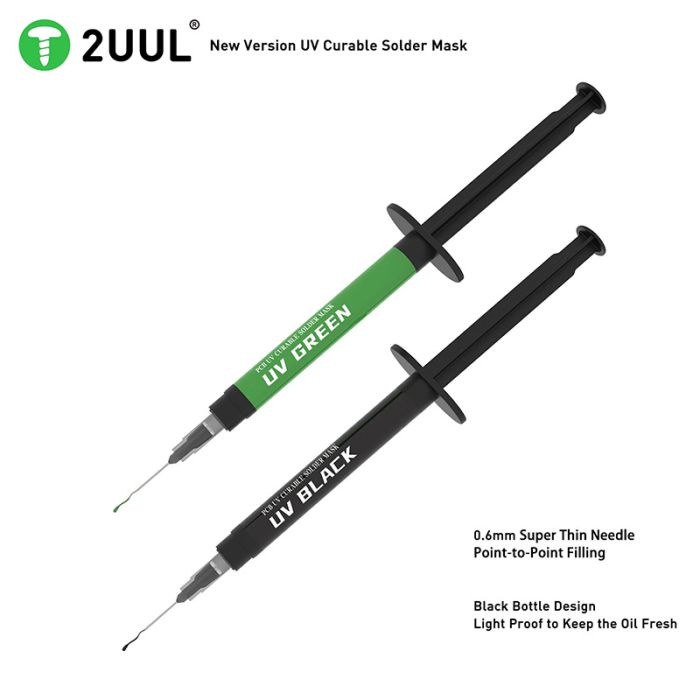 2UUL Green / Black UV Curing Solder Mask Oil