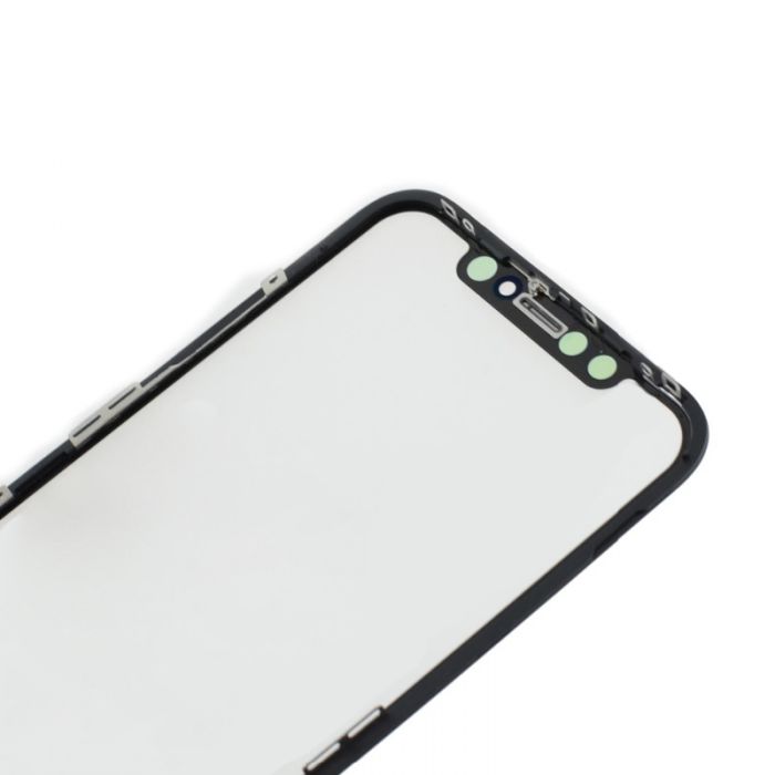 3 in 1 Front Glass with Frame OCA Foil for iPhone XR (ear mesh installed)