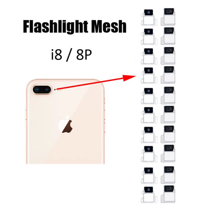 10PCS /Pack Back Glass Flashlight microphone Anti-dust Mesh for iPhone 8 8 Plus