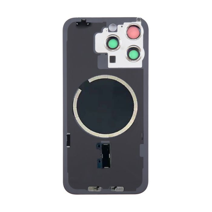 (One Part Quality) Back Glass with Camera Lens Glass and Magnets for iPhone 15 Pro and 15 Pro Max
