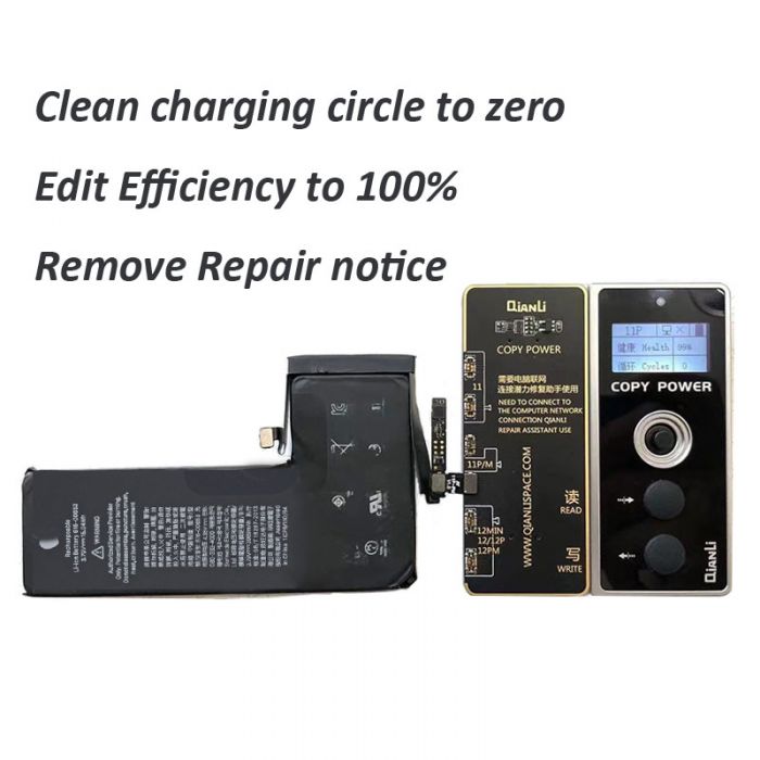 Qianli Copy Power Programmer tool for iPhone 11 Pro Max Battery Health Efficiency Circle Clean Editing