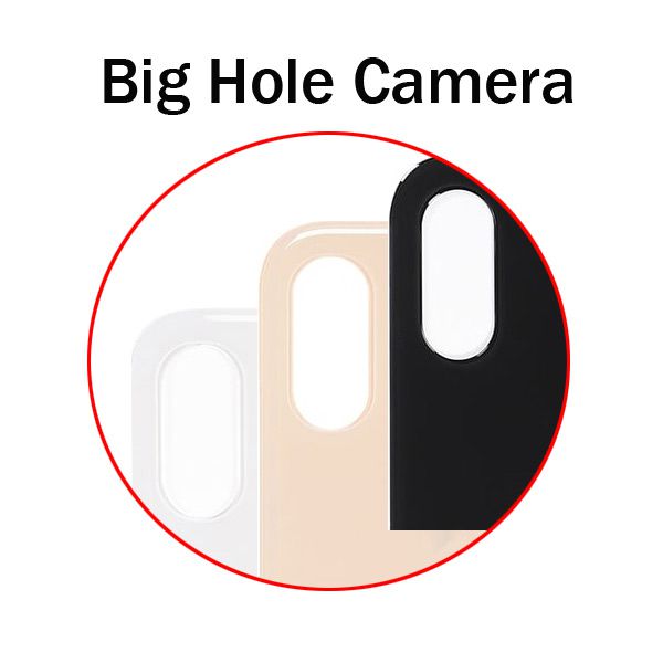 Big Hole Camera Back Glass Cover for iphone X XS XS Max Repair Replacement