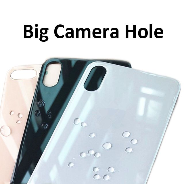 Big Hole Camera Back Glass Cover for iphone X XS XS Max Repair Replacement