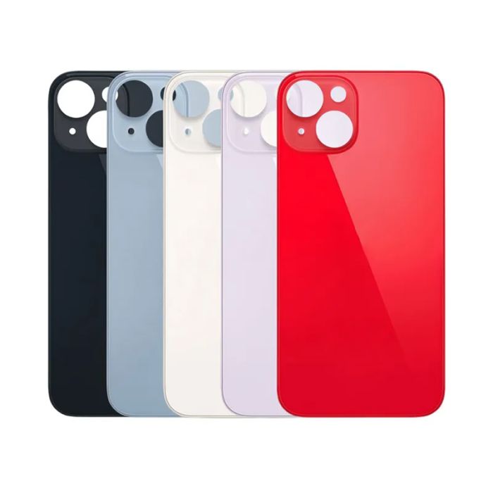 Large Big Hole Back Glass Cover For iPhone 14 and 14 Plus