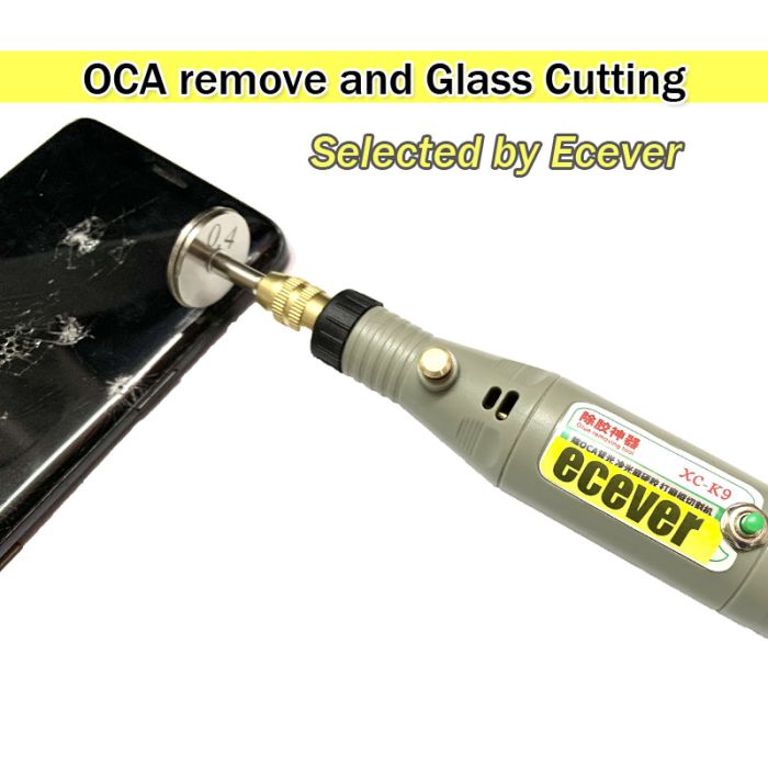 Speed Adjustable Ecever K9 OCA Glue Remove Cleaning IC grinding edge Glass Cutting Spinning Rod Tool
