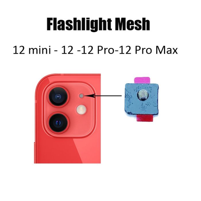10PCS/Pack Back Camera Flashlight Microphone Anti-Dust Mesh for iPhone 12 mini 12 12 Pro Max