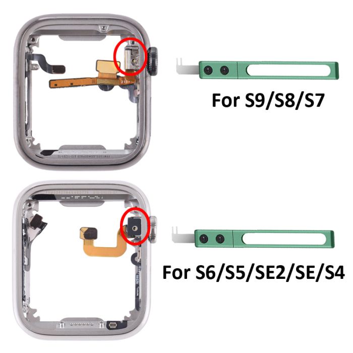 For Apple Watch Series 7 8 9 S4 S5 S6 SE Digital Crown Flex Cable Nut and Button Disassemble Tearing down Tools
