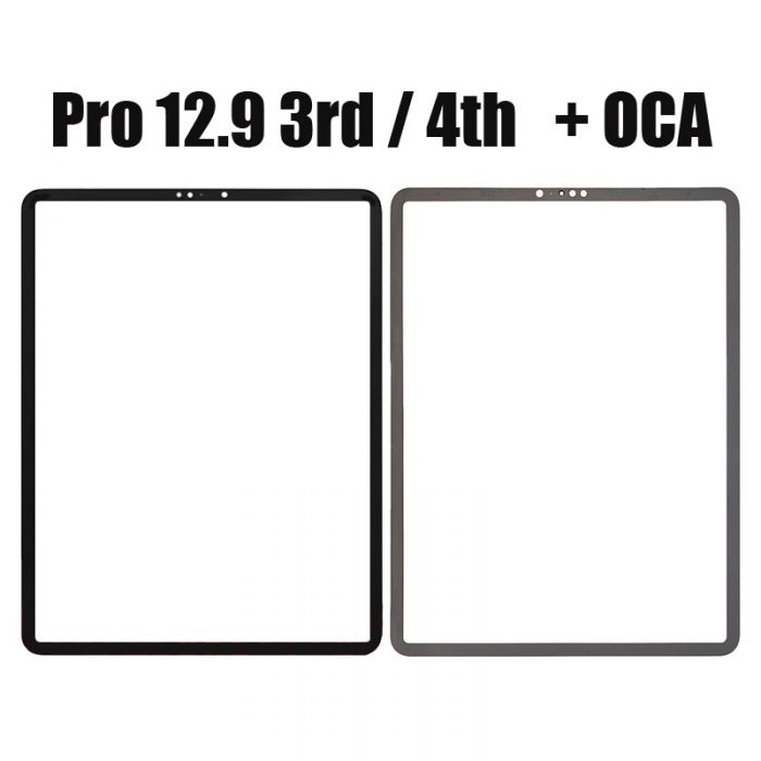 Front Glass Lens with OCA or Without OCA For iPad Pro 12.9 3rd / 4th Gen