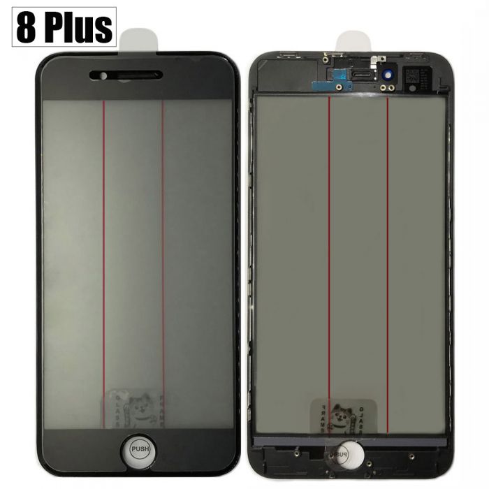 iPhone 8 Plus 4 in 1 Glass lens Bezel OCA Glue Polarizer film OEM