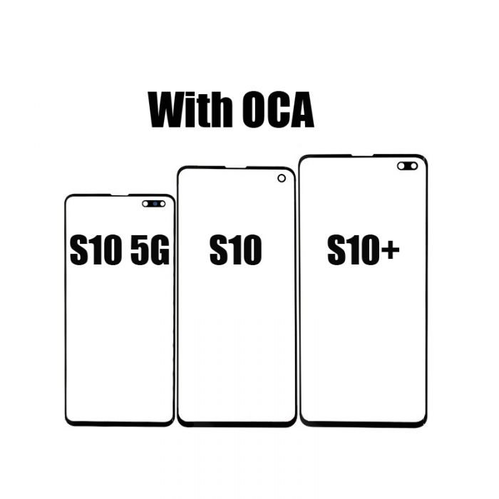 Front Glass Glass with T-OCA for Samsung Galaxy S10 S10+ S10 5G Plus Screen Repair