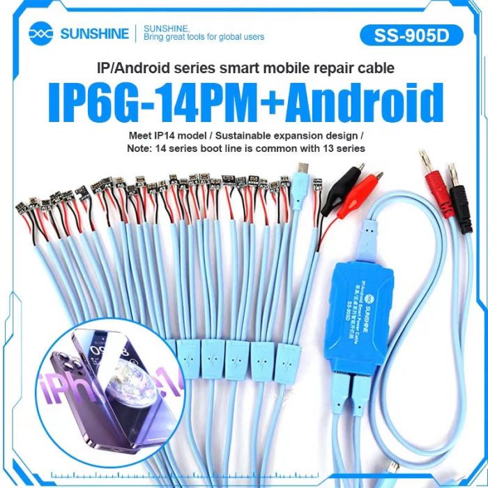 Sunshine iBoot Power Cable Boot Cable for iPhone 6 -14 series and Android