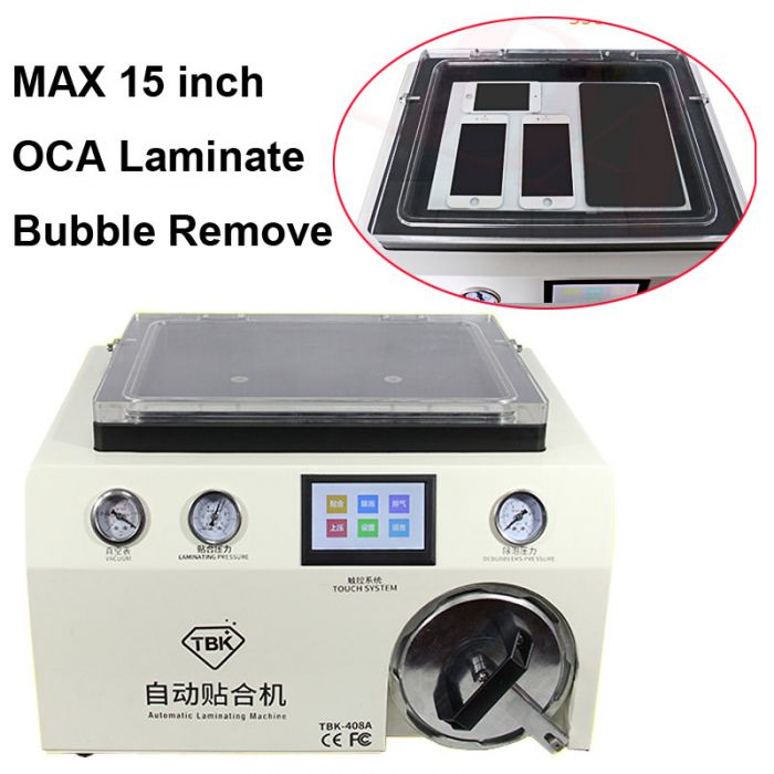 TBK 408A Transparent Cover OCA Laminate Bubble Remove Machine 15 inch
