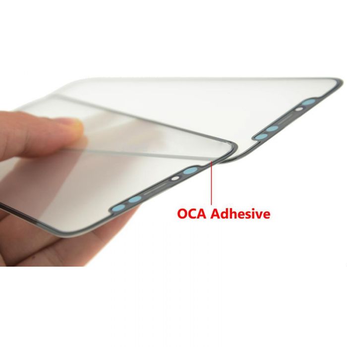 1:1 Quality Front Glass with OCA Foil for iPhone X/XS (ear mesh installed)