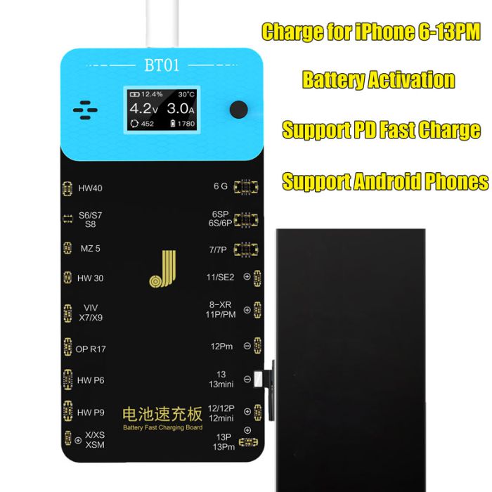 JCID JC BT01 Battery Charging Battery Activation Tool For IPHONE 6 7 8 Plus X XSM 11 12 13 Pro Max