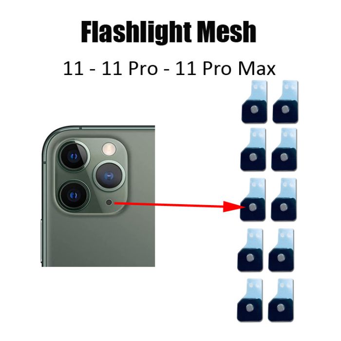 Back Camera Flashlight Microphone Anti-Dust Mesh for iPhone 11 11 Pro Max