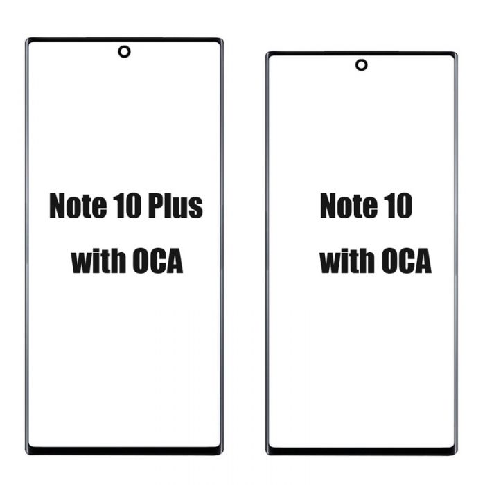 Replacement Front Glass Screen Lens with T OCA for Samsung Galaxy Note 10 and 10 Plus
