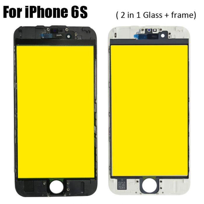 Glass Lens with Bezel Frame for iPhone 6S Cold Glue