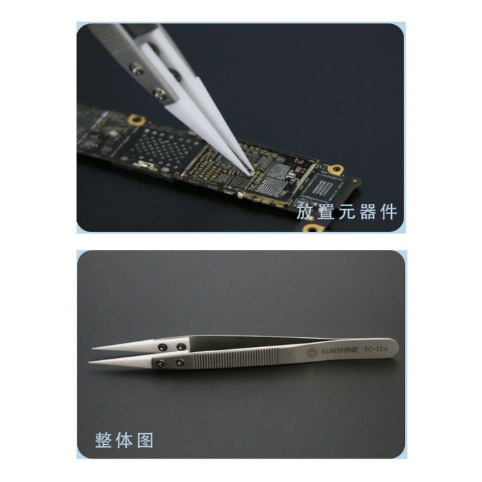 Insulating Ceramic Tweezer for Cellphone Motherboard Battery Cable repair