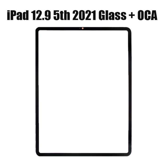 Front Glass with OCA or Without OCA For iPad 12.9 5th Gen 2021