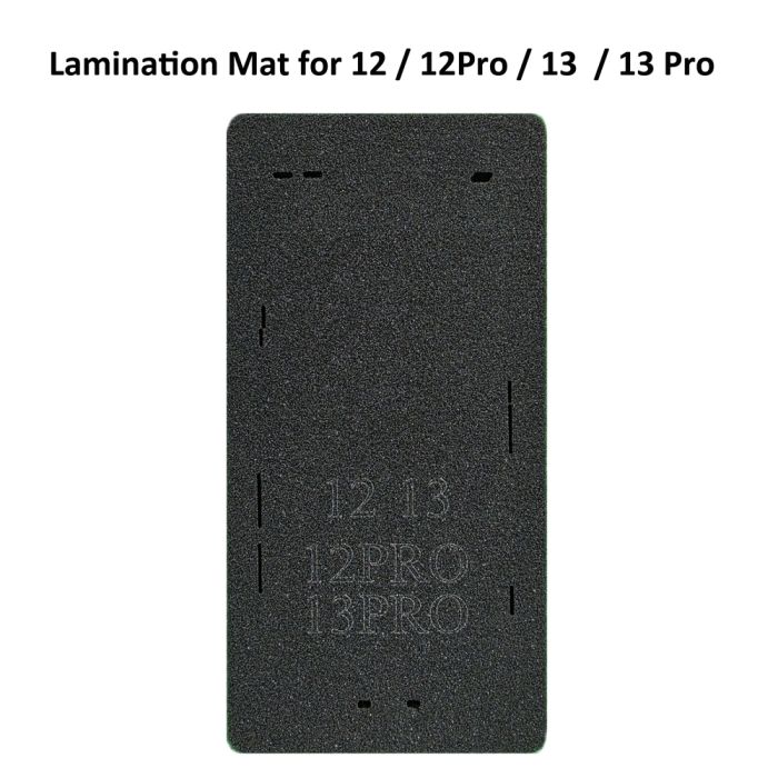 Soft Black Lamination Mat for iPhone 13 / 13 Pro / 12 / 12 Pro
