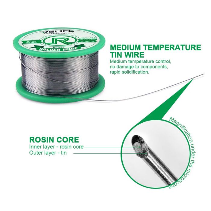 55g Relife High Purity Lead-Free Solder Wire Rosin Wire 183 Degree Melting Point