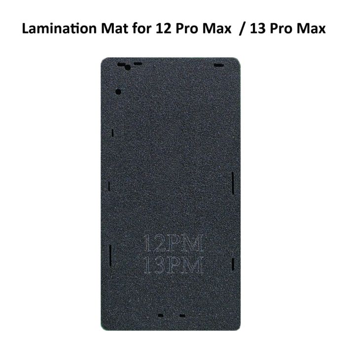 Soft Black Lamination Mat for iPhone 13 Pro Max / 12 Pro Max