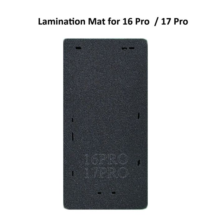 Soft Black Lamination Mat for iPhone 17 Pro / 16 Pro