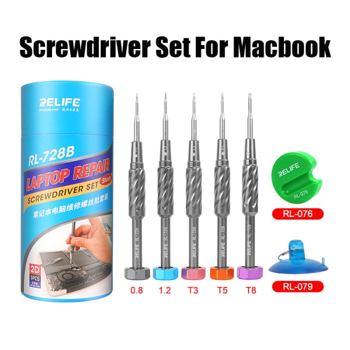 Relife RL-728B Screwdriver Set Kit for Macbook Repair
