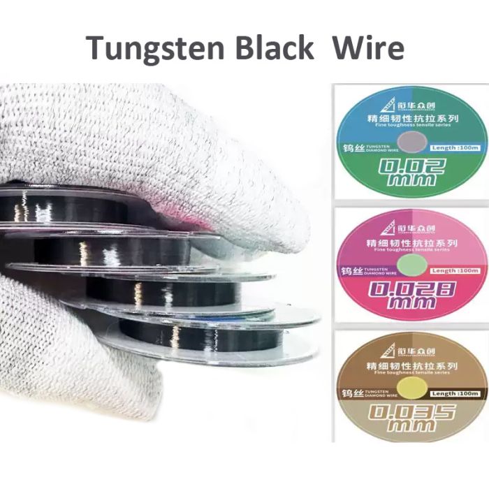 tungsten black cutting wire for iPhone OLED LCD Display Glass Separation 0.02mm 0.028mm