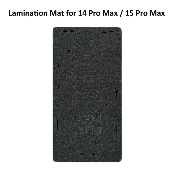 Soft Black Lamination Mat for iPhone 15 Pro Max and 14 Pro Max