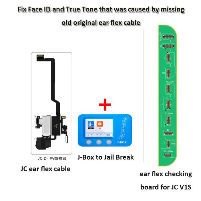 JC V1S V1SE V1S Pro Ear Flex Cable to Repair Missing / Lost ear flex Caused Face ID and True Tone Problem