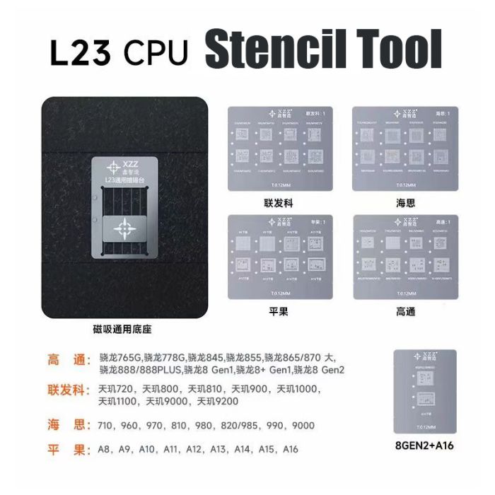 XZZ L23 CUP ic Reballing stencil tool